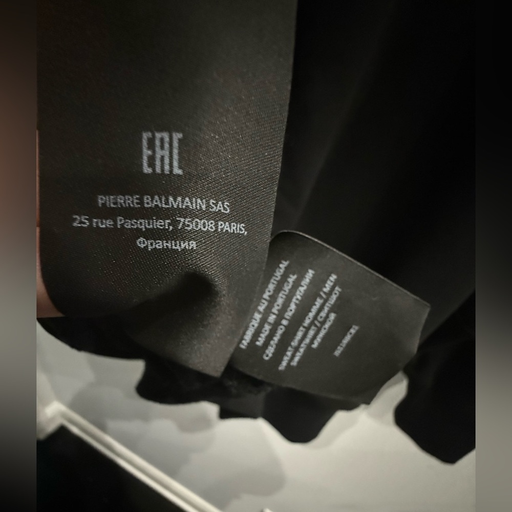 NWOT Vintage pullover Balmain Men’s Embroidered Oversized Sweatshirt Size Small - Picture 13 of 13